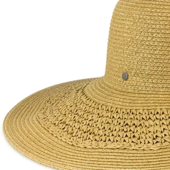 NWT Jones New York Woven Braided Straw Floppy Hat MSRP $88.95 - Picture 2 of 2